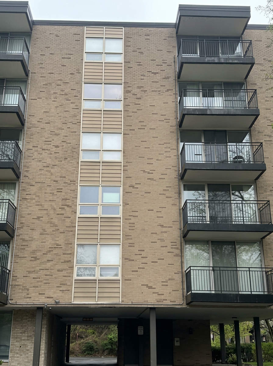 Restored multi-story residential building